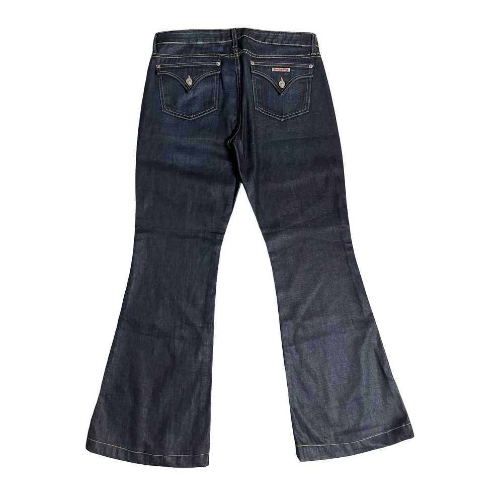 Hudson Ferris Flap Flare Jeans Dark Wash Blue 100% Cotton Womens Size 31 NWOT